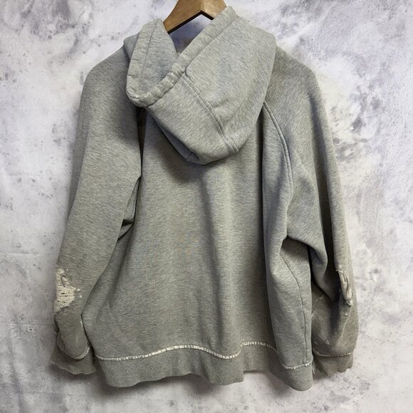 Vintage Anchor Blue Hoodie Sweatshirt Mens L Gray Y2K Surf Streetwear - Picture 2 of 16